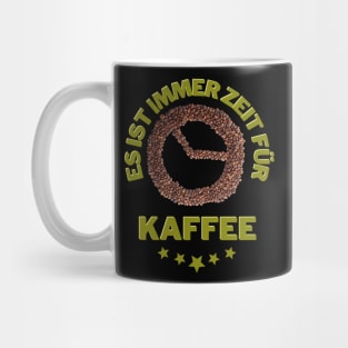 Zeit für Kaffee Bohnen witziger Spruch Mug